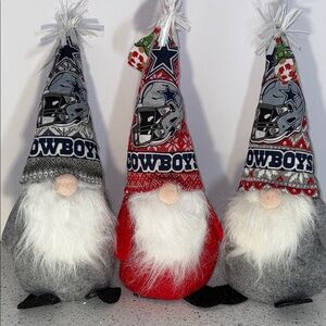Dallas Cowboys Gnome Trio with Team Spirit Hats